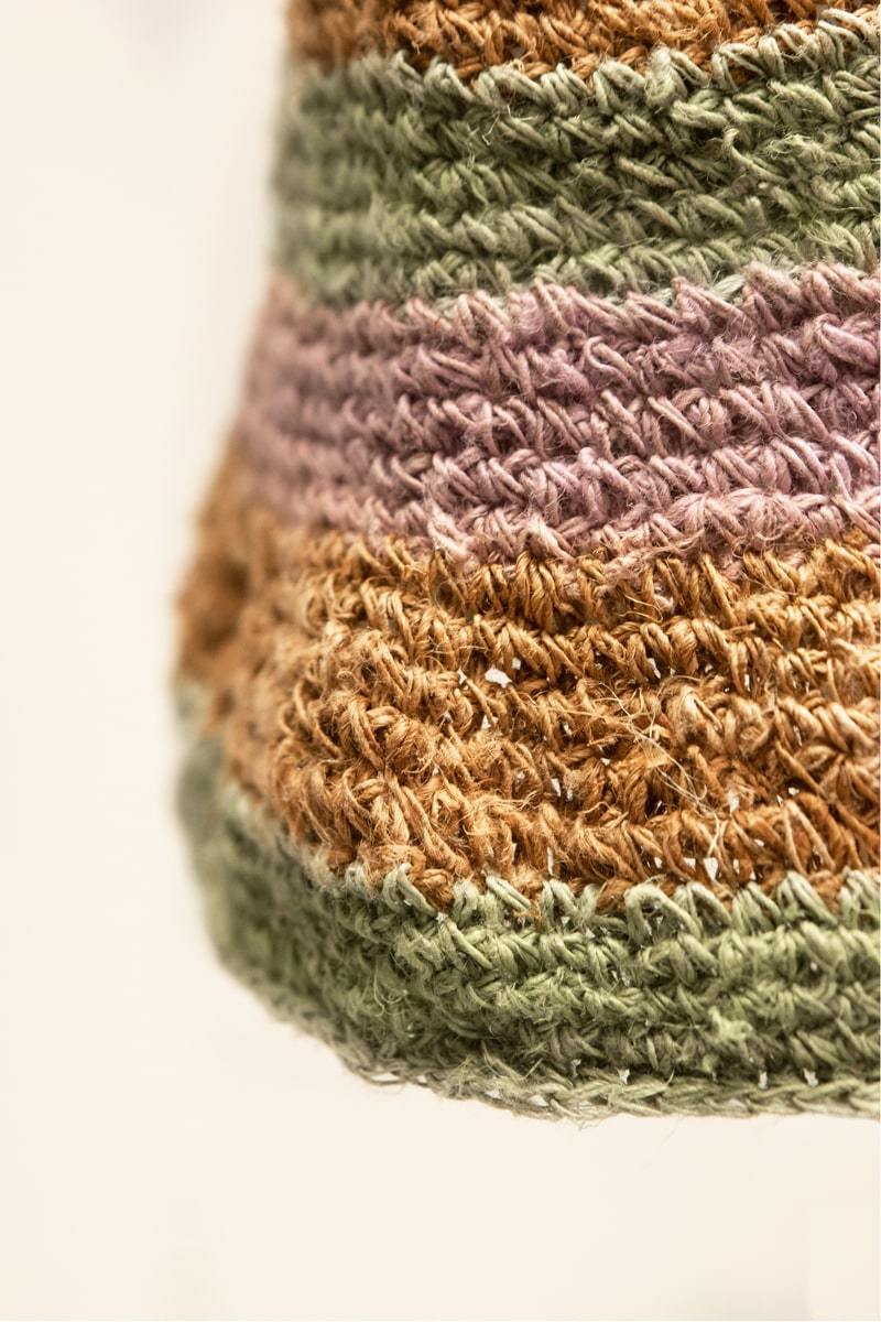 Gorro Bajura Crochet 100% Cáñamo Multicolor